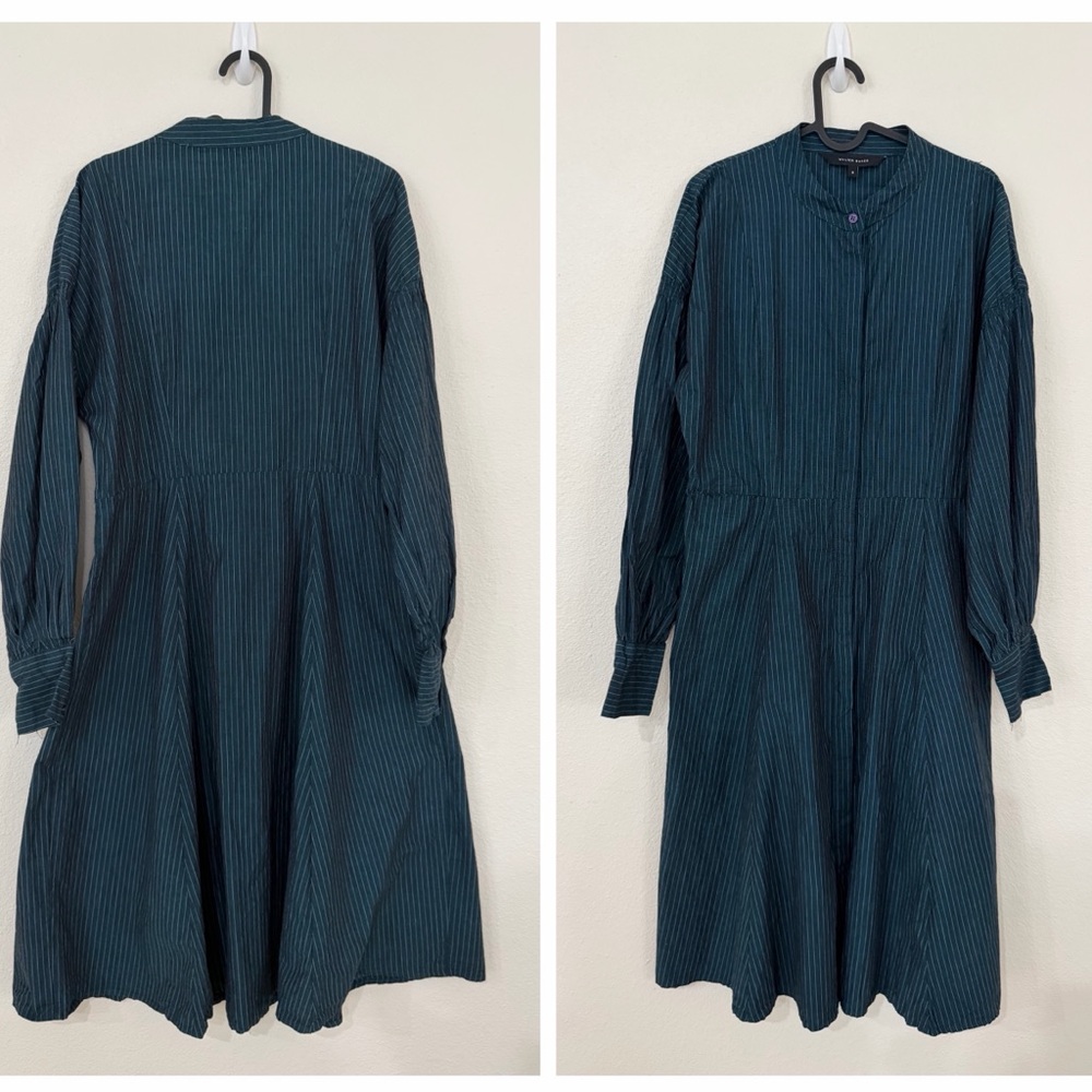Walter Baker Teal Pinstripe Long-Sleeve Dress.  D005